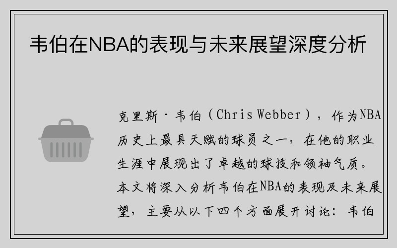 韦伯在NBA的表现与未来展望深度分析